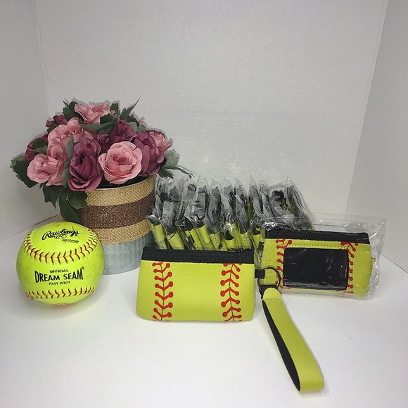 Nanyu Sports Products Handbags - 🆕 (12 pcs) Softball ID Card Holder Key Holder Neoprene Wristlet new in bags